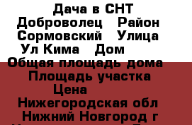 Дача в СНТ.Доброволец › Район ­ Сормовский › Улица ­ Ул.Кима › Дом ­ 211 › Общая площадь дома ­ 36 › Площадь участка ­ 535 › Цена ­ 870 000 - Нижегородская обл., Нижний Новгород г. Недвижимость » Дома, коттеджи, дачи продажа   . Нижегородская обл.,Нижний Новгород г.